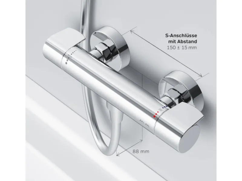 AM.PM Thermostat Duscharmatur X-Joy Brausearmatur aus Messing, Mischbatterie, Duschthermostat FXA40000< Einhebelmischer