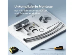Best AM.PM TouchReel Waschtischarmatur, Wasserhahn Bad aus Messing, Waschbecken Armatur, Mischbatterie X-Joy FXT02500 Chrom