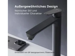 Einhebelmischer<AM.PM Waschtischarmatur Hoch mit Klick-Ablaufgarnitur Hit Wasserhahn Bad, Mischbatterie FTA92222