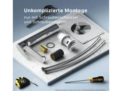 Outlet AM.PM Waschtischarmatur Hoch mit Klick-Ablaufgarnitur Hit Wasserhahn Bad, Mischbatterie FTA92200 Chrom