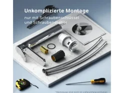 AM.PM Waschtischarmatur Hoch mit Klick-Ablaufgarnitur, Waschbecken Armatur, Mischbatterie FXA92200 X-Joy Chrom< Einhebelmischer
