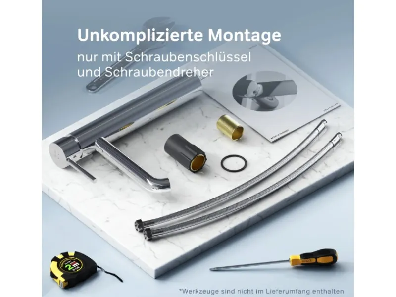 Outlet AM.PM Waschtischarmatur mit hohem Auslauf Spike Wasserhahn Bad aus Messing, Mischbatterie FPA92000 Chrom