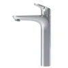 AM.PM Waschtischarmatur mit hohem Auslauf Like Wasserhahn Bad aus Messing, Mischbatterie FLA92000 Chrom< Einhebelmischer