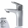 AM.PM Waschtischarmatur mit Klick-Ablaufgarnitur Like Wasserhahn Bad, Waschbecken Armatur, Mischbatterie FLA82100 Chrom< Einhebelmischer