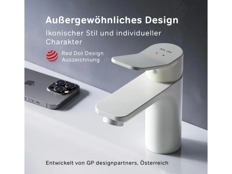 AM.PM Waschtischarmatur mit Klick-Ablaufgarnitur, Waschbecken Armatur, Mischbatterie FXA82133 X-Joy Wasserhahn Bad< Einhebelmischer