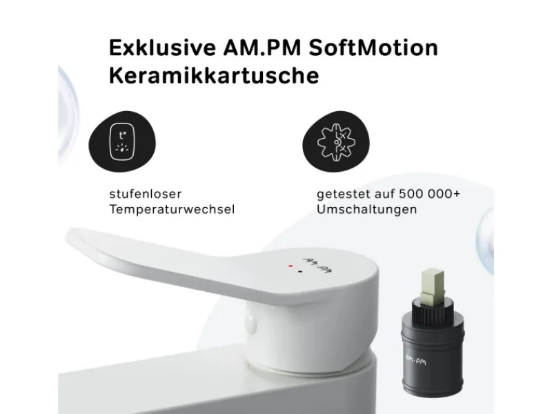 AM.PM Waschtischarmatur mit Klick-Ablaufgarnitur, Waschbecken Armatur, Mischbatterie FXA82133 X-Joy Wasserhahn Bad< Einhebelmischer