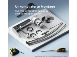 Einhebelmischer|Ersatzteile Küchenarmatur<AM.PM Waschtischarmatur mit Klick-Ablaufgarnitur, Waschbecken Armatur, Mischbatterie FTA82200 Hit M-Größe