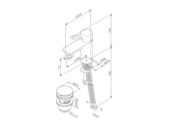 Clearance AM.PM Waschtischarmatur mit Klick-Ablauf, Wasserhahn, Waschbecken Armatur, Mischbatterie FXB82122 X-Joy S Schwarz