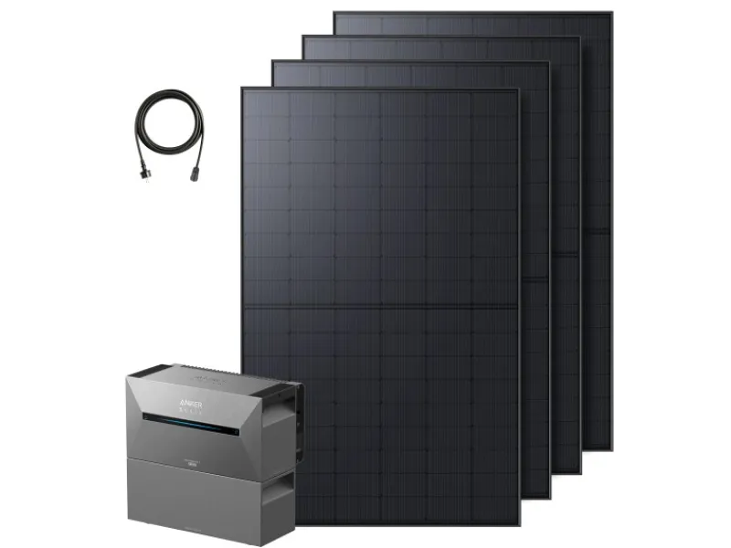 Anker SOLIX Balkonkraftwerk Speicher 1.760 W Solarbank 2 E1600 Pro 4 Solarpanels< Kühlschränke