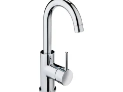 AquaSu Einhebelmischer Waschbeckenarmatur 137 Basic Chrom< Einhebelmischer