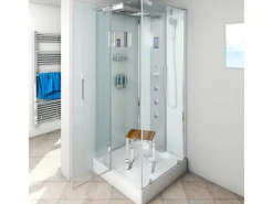 AcquaVapore Einhebelmischer<AquaVapore Dampfdusche Duschtempel Sauna Dusche Duschkabine D38-00L2-EC 80x80 cm