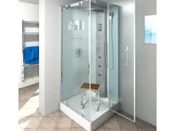 AcquaVapore AquaVapore Dampfdusche Duschtempel Sauna Dusche Duschkabine D38-00R3-EC 80x80 cm< Einhebelmischer