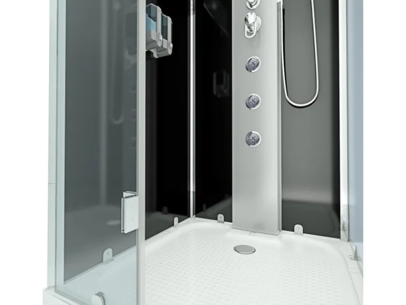 AcquaVapore Einhebelmischer<AquaVapore Dampfdusche Duschtempel Sauna Dusche Duschkabine D38-23L2-EC 100x100