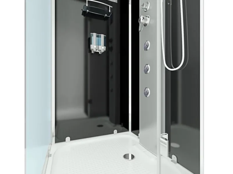 AcquaVapore AquaVapore Dampfdusche Duschtempel Sauna Dusche Duschkabine D38-23R2-EC 100x100< Einhebelmischer