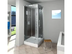 AcquaVapore AquaVapore Dampfdusche Duschtempel Sauna Dusche Duschkabine D38-23R2-EC 100x100< Einhebelmischer