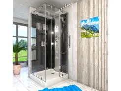 AcquaVapore AquaVapore Dampfdusche Duschtempel Sauna Dusche Duschkabine D38-13R2-EC 90x90 cm< Einhebelmischer