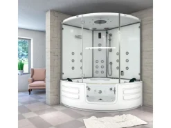 AcquaVapore AquaVapore Dampfdusche Whirlpool Dusche Duschkabine K70-WS-EH-EC 150x150cm< Einhebelmischer