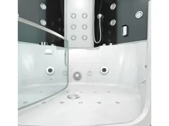 AcquaVapore AquaVapore Dampfdusche Whirlpool Dusche Duschkabine K60-SW-EH-EC-SC 140x140cm< Einhebelmischer
