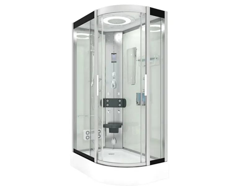 Outlet AcquaVapore AquaVapore Dusche Duschkabine D60-70T2R Duschtempel Sauna 80x120 cm