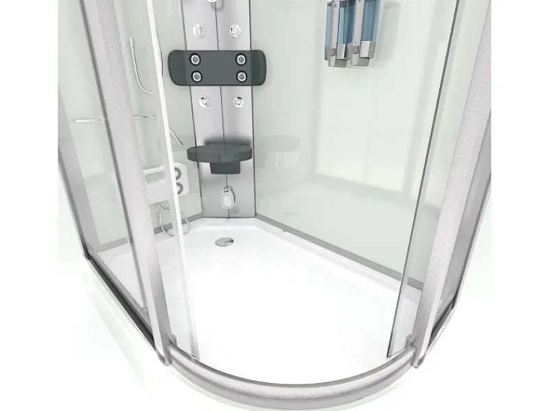 Outlet AcquaVapore AquaVapore Dusche Duschkabine D60-70T2R Duschtempel Sauna 80x120 cm