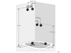 Discount AcquaVapore AquaVapore Dusche Duschkabine D60-70M2R Duschtempel Sauna 80x120 cm