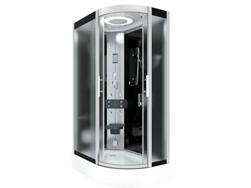 AcquaVapore AquaVapore Dusche Duschkabine D60-73M2R Duschtempel Sauna 80x120 cm< Einhebelmischer