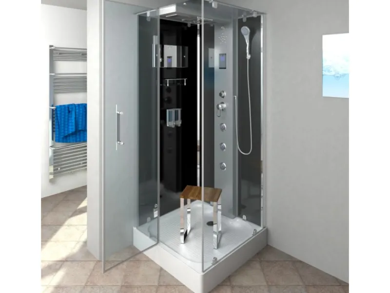 Online AcquaVapore AquaVapore Duschkabine Komplettdusche D38-23L0 Fertigdusche Dusche 100x100 cm