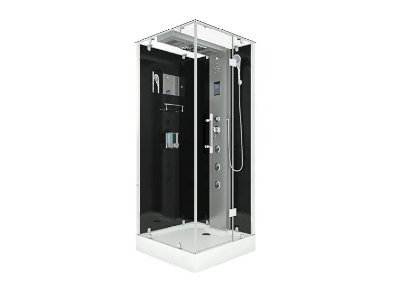 Discount AcquaVapore AquaVapore Duschkabine Komplettdusche D38-23R0-EC Fertigdusche Dusche 100x100 cm