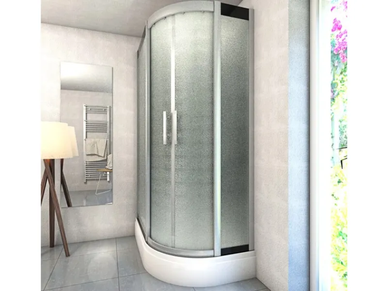 AcquaVapore Einhebelmischer<AquaVapore Duschkabine Komplettdusche Fertigdusche Dusche D60-73M0R 80x120 cm