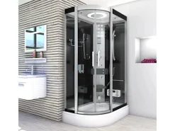 AcquaVapore AquaVapore Duschkabine Komplettdusche Fertigdusche Dusche D60-73T0L-EC 120x80 cm< Einhebelmischer