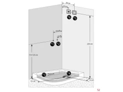 AcquaVapore AquaVapore Duschkabine Komplettdusche Fertigdusche Dusche D60-73T0L-EC 120x80 cm< Einhebelmischer