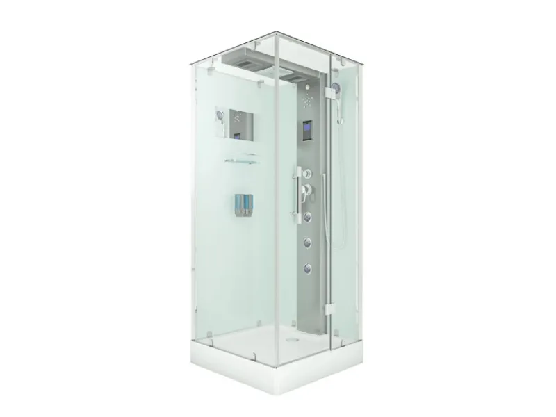 AcquaVapore Einhebelmischer<AquaVapore Duschkabine Komplettdusche D38-00R0 Fertigdusche Dusche 80x80 cm