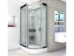 AcquaVapore AquaVapore Duschkabine Komplettdusche Fertigdusche Dusche D60-70M0R 80x120 cm< Einhebelmischer