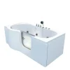AcquaVapore AquaVapore Seniorenwanne mit Tür Whirlpool S12-TH-WP-R Badewanne 85x170cm< Einhebelmischer