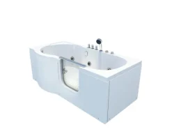 AcquaVapore AquaVapore Seniorenwanne mit Tür Whirlpool S12-TH-WP-R Badewanne 85x170cm< Einhebelmischer