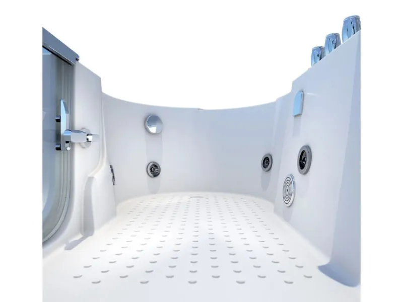 AcquaVapore AquaVapore Seniorenwanne mit Tür Whirlpool S12-TH-WP-R Badewanne 85x170cm< Einhebelmischer