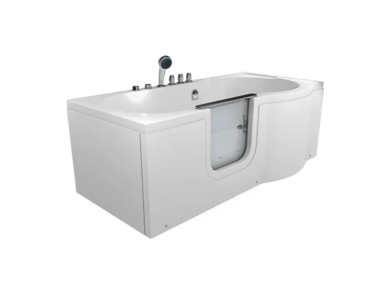 New AcquaVapore AquaVapore Seniorenwanne mit Tür Whirlpool S12-TH-AIR-L Badewanne 170x85cm