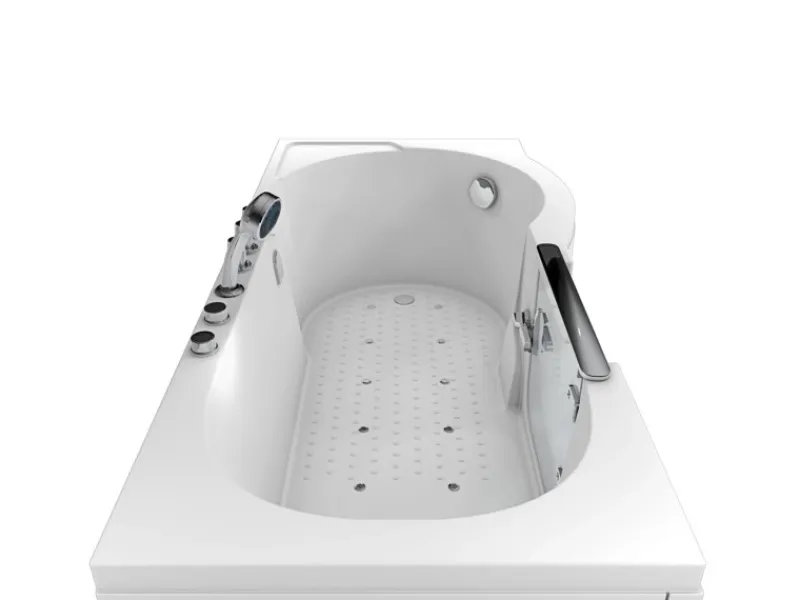New AcquaVapore AquaVapore Seniorenwanne mit Tür Whirlpool S12-TH-AIR-L Badewanne 170x85cm