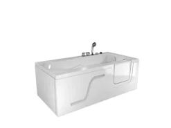 AcquaVapore Einhebelmischer<AquaVapore Whirlpool Seniorenwanne mit Tür S17-EH-WP-L 150x75cm