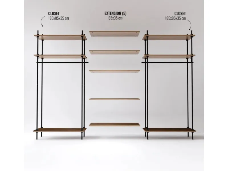 AR Shelving Kücheninseln<Deco Set Garderobe XL 185 x 235 x 35 cm