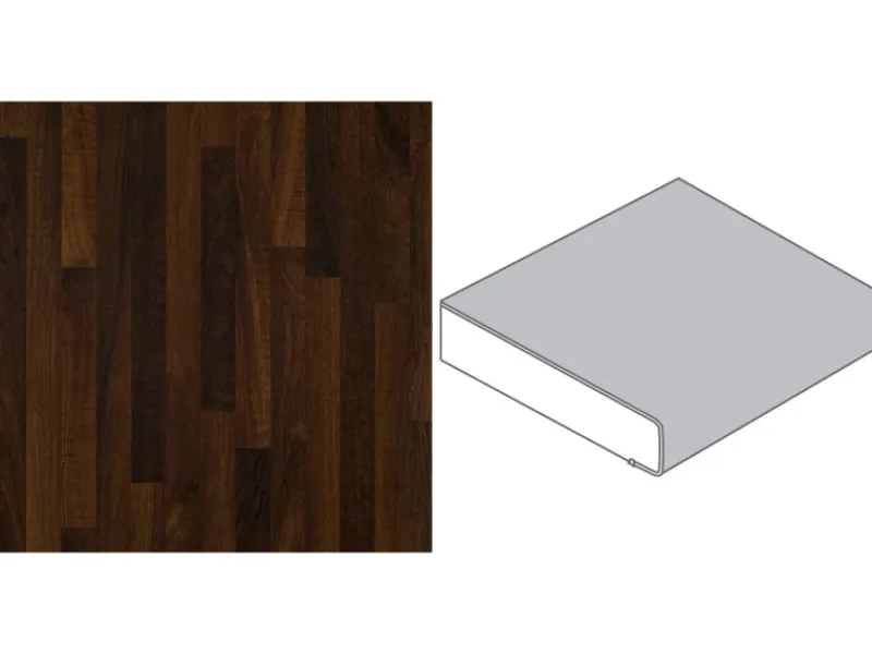New Arbeitsplatte 90 cm x 2,9 cm Meterware Noce Butcherblock
