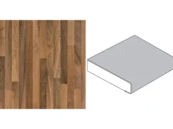 Hot Arbeitsplatte 60 cm x 2,9 cm Meterware Nussbaum Butcherblock Hell