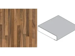Sale Arbeitsplatte 90 cm x 2,9 cm Meterware Nussbaum Butcherblock Hell