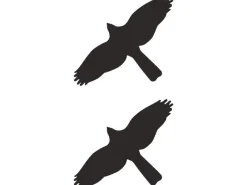 Outlet Aufkleber "Kontur Vögel'' 2er-Set 6,5 cm x 7 cm PVC-Folie
