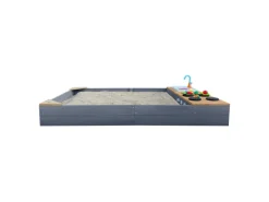 AXI Kochfelder<Sandkasten Kelly mit Spielküchenzeile Grau Braun 115 cm x 21,8 cm x 180 cm