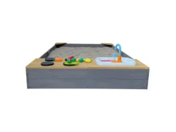 AXI Kochfelder<Sandkasten Kelly mit Spielküchenzeile Grau Braun 115 cm x 21,8 cm x 180 cm