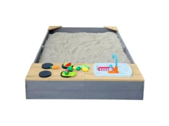 AXI Kochfelder<Sandkasten Kelly mit Spielküchenzeile Grau Braun 115 cm x 21,8 cm x 180 cm