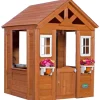 Backyard Discovery Herde<Backyard Spielhaus Timberlake aus Zedernholz 107 cm x 117 cm inkl. Zubehör