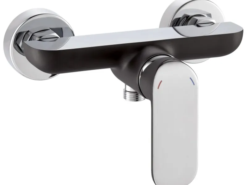 baliv Duscharmatur DU-5071 Chrom-Schwarz< Einhebelmischer