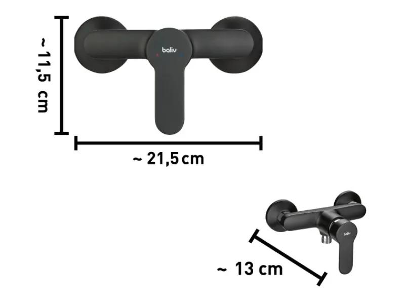 baliv Einhebelmischer<Duscharmatur DU-5891 -Matt